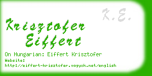 krisztofer eiffert business card